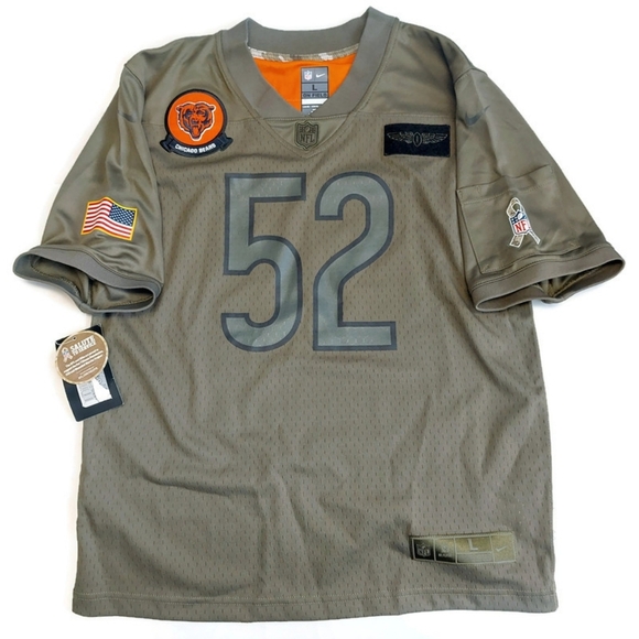 Nike Chicago Bears Jersey Youth Size L (14/16) Khalil Mack #52 On Field Green - Picture 1 of 9